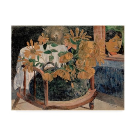 Gauguin 'Sunflowers' Canvas Art,35x47